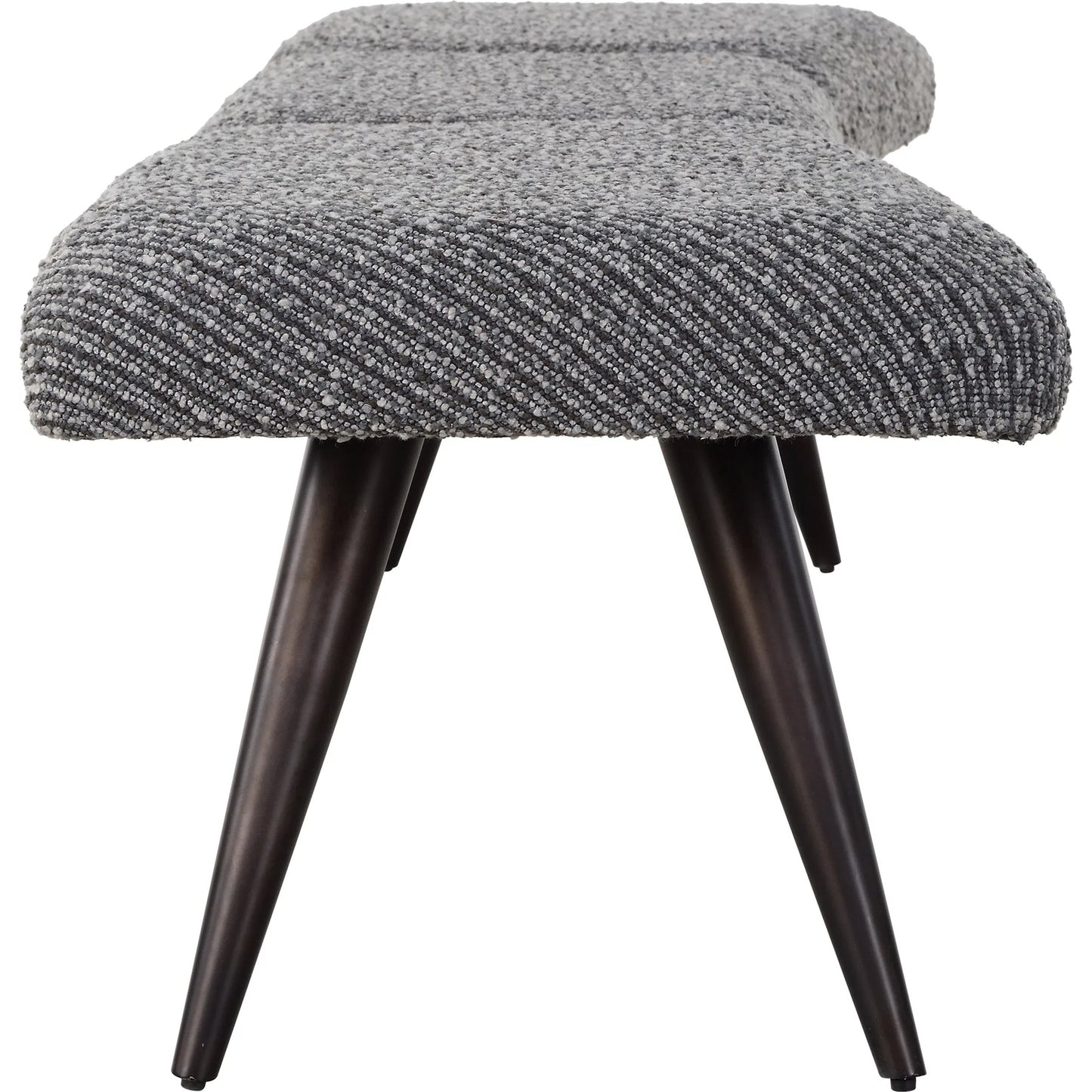 004 SI-2262274 | Additional Silo | Bowtie Fabric Bench by Uttermost in bronze. Made from metal, hardwood, plywood, foam, fabric in a transitional style.
