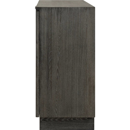 Shelby 2 Door Ebony Stained Cabinet by Uttermost in iron. Made from elm, plywood, elm veneer in a traditional style.