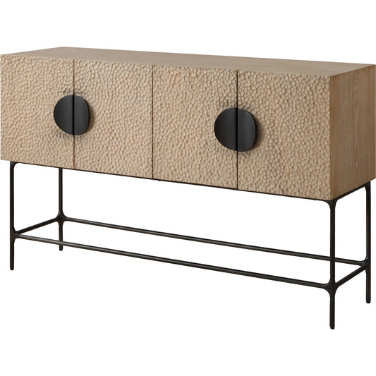 Lunar 4 Door Elm Cabinet by Uttermost in iron. Made from elm, elm veneer, plywood, iron in a unique style.
