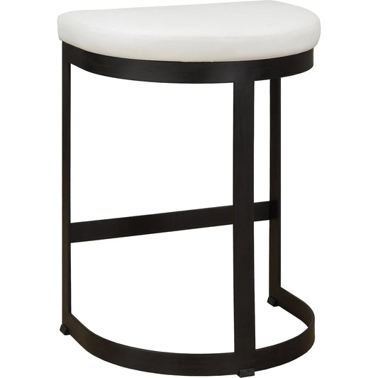 Ivanna Counter Stool by Uttermost in iron. Made from metal, mdf, pu leather in a unique style.