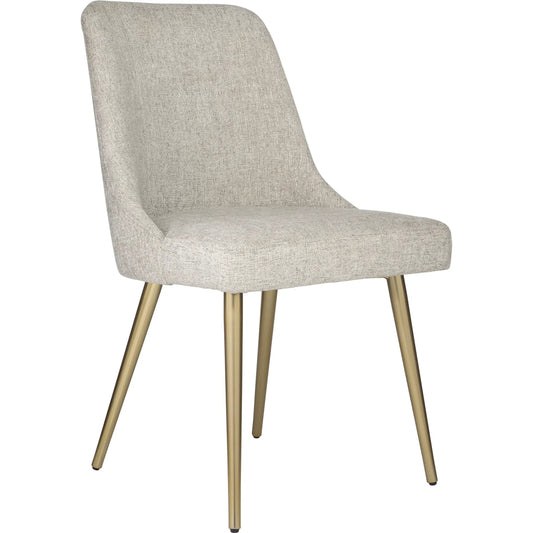 Bramwell Dining Chair by Uttermost in gold. Made from metal, plywood, foam, fabric in a unique style.
