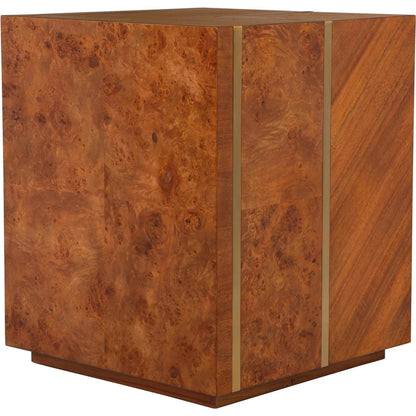 Seven Wonders Side Table by Uttermost in maple. Made from stianless steel, mdf, veneer, solid wood in a modern style.