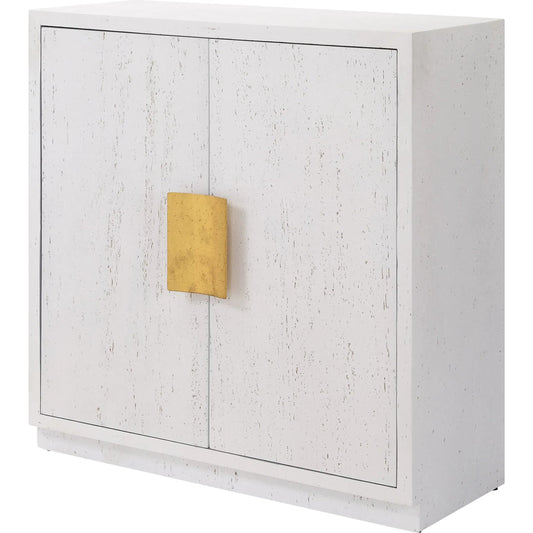 Emma 2 Door Cabinet by Uttermost in gold. Made from mdf, resin, iron in a unique style.