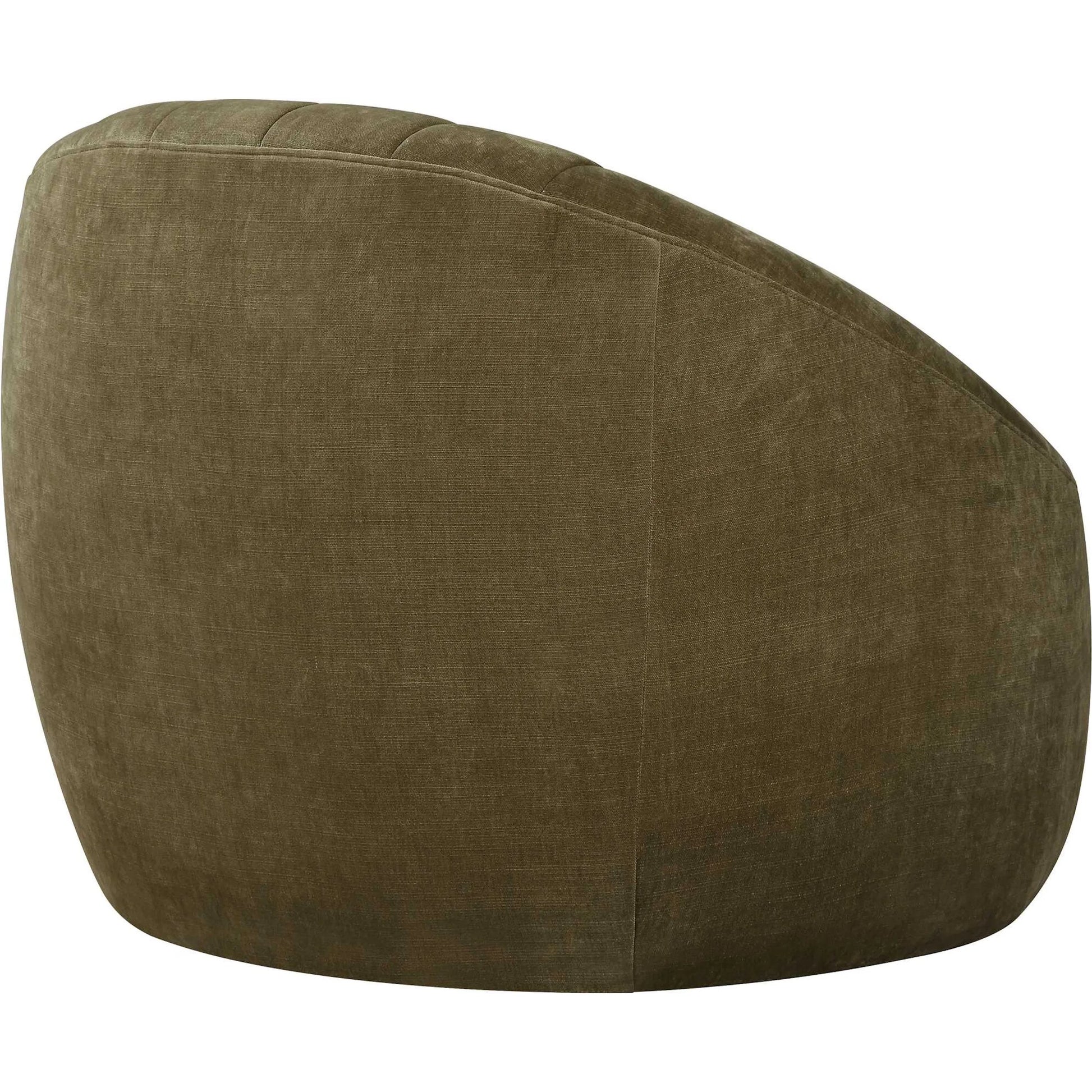 Narrows Moss Swivel Chair by Uttermost in green. Made from fabric, foam, plywood, wood in a eclectic & global style.