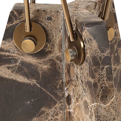 Levitate Accent Table by Uttermost in brass. Made from marble, iron in a unique style.