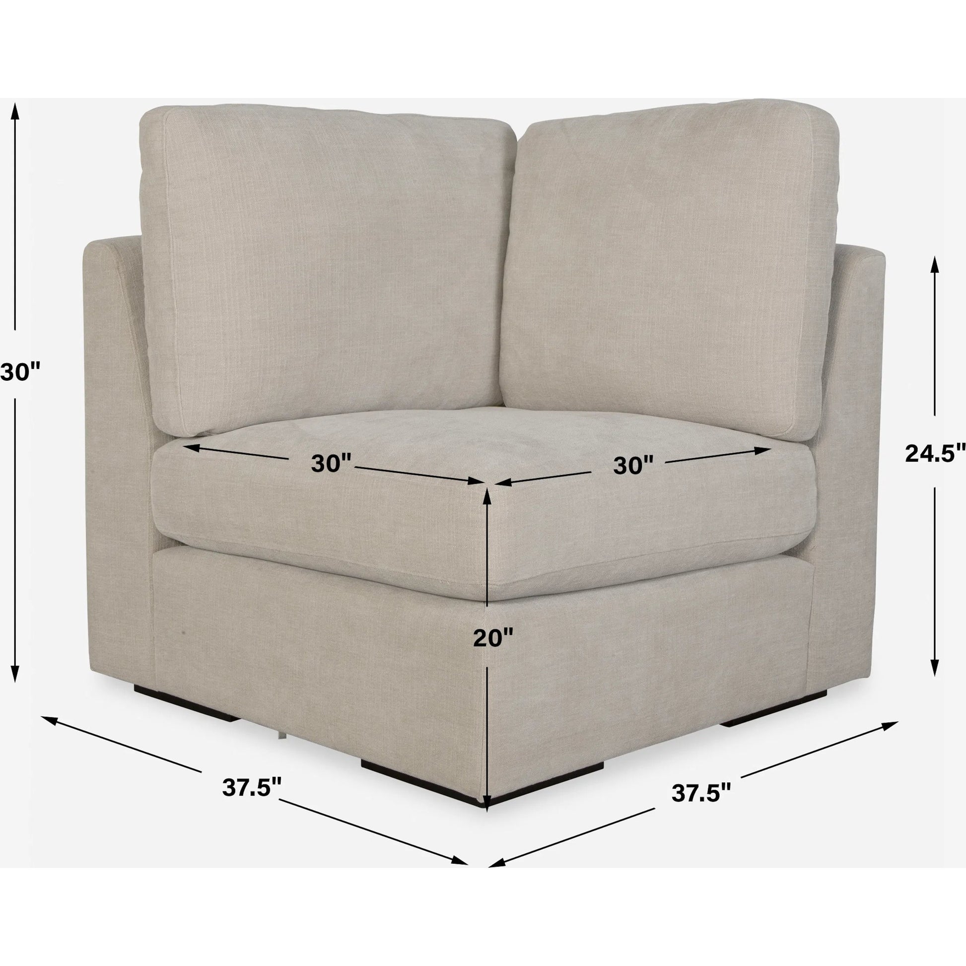 Refuge Corner Sofa by Uttermost. Made from rubber wood, plywood, fabric, foam, trillion in a unique style.