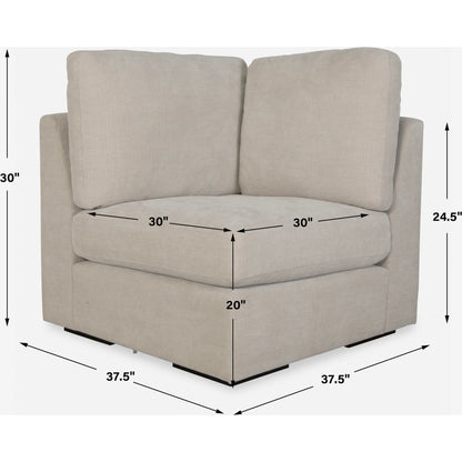 Refuge Corner Sofa by Uttermost. Made from rubber wood, plywood, fabric, foam, trillion in a unique style.