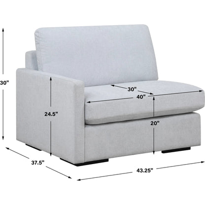 Refuge Left Arm Facing Sofa by Uttermost. Made from rubber wood, plywood, fabric, foam, trillion in a unique style.