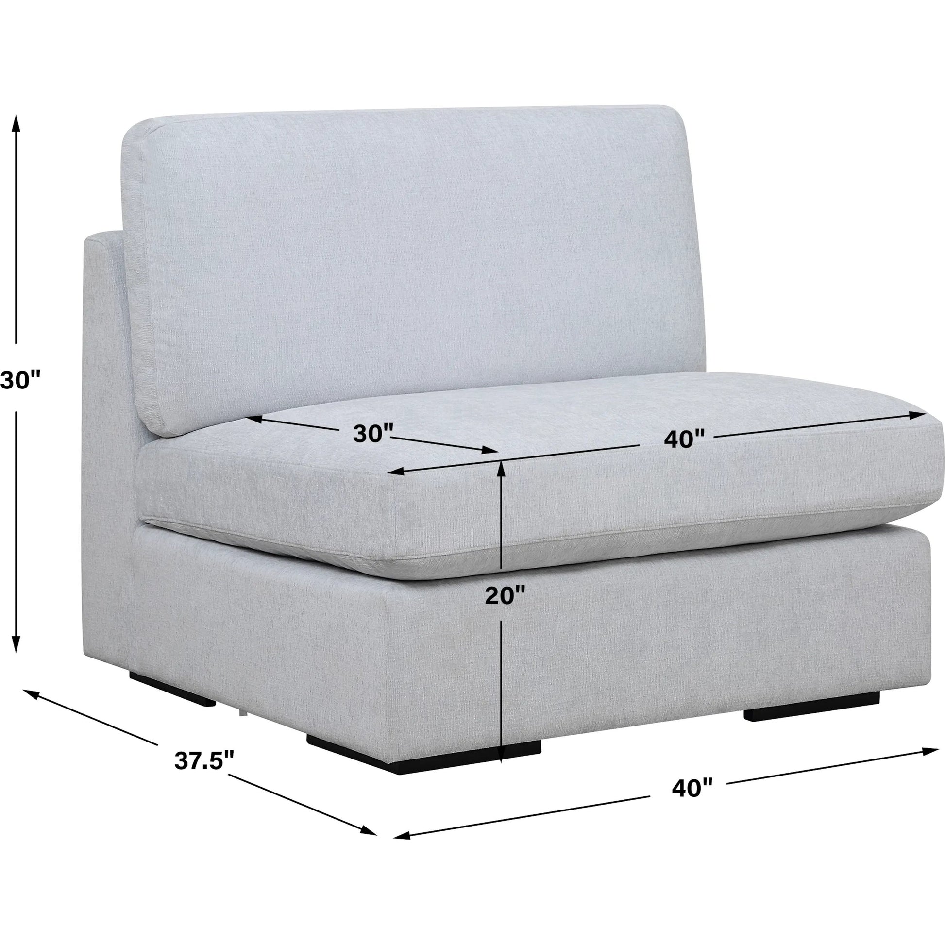 Refuge Armless Sand Sofa by Uttermost. Made from rubber wood, plywood, fabric, foam, trillion in a unique style.