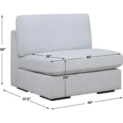 Refuge Armless Sand Sofa by Uttermost. Made from rubber wood, plywood, fabric, foam, trillion in a unique style.
