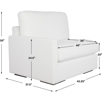 Refuge Left Arm Facing Sofa by Uttermost. Made from rubber wood, plywood, fabric, foam, trillion in a unique style.