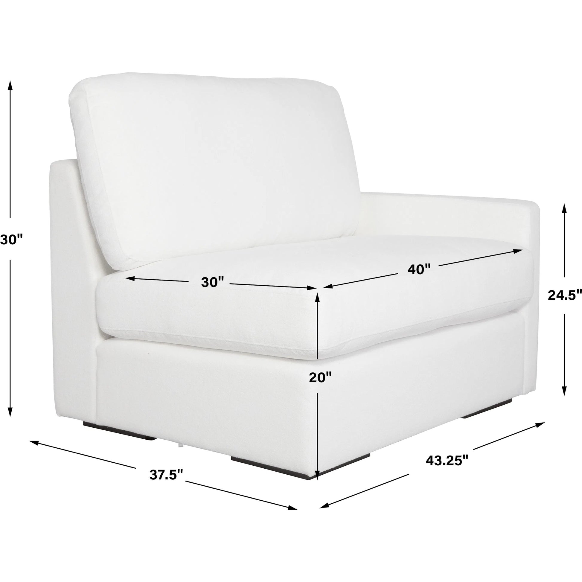 Refuge Right Arm Facing Sofa by Uttermost. Made from rubber wood, plywood, fabric, foam, trillion in a unique style.
