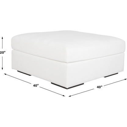 Refuge Cloud Sofa Ottoman by Uttermost. Made from rubber wood, plywood, fabric, foam, trillion in a unique style.