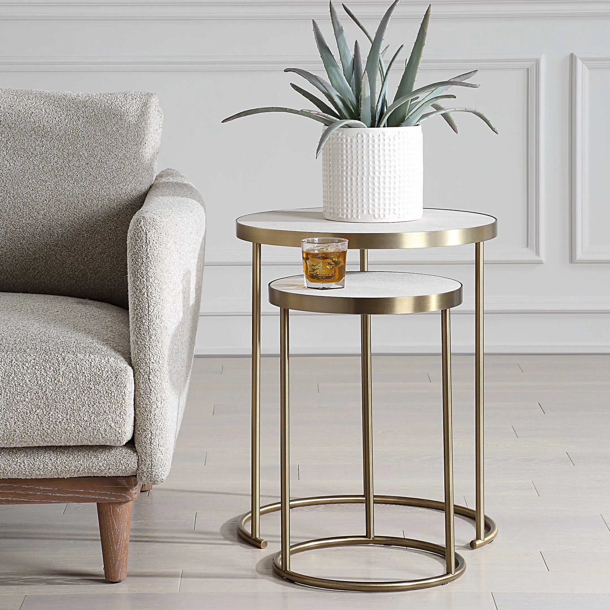 Aragon Nesting Tables (Set of 2) by Uttermost. Made from unique in a modern style.