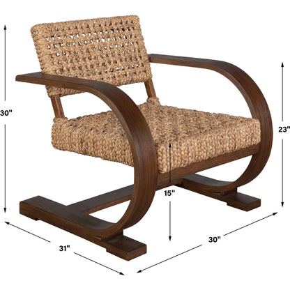 Rehema Accent Chair by Uttermost. Made from unique in a rustic style.