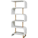 Bia Etagere by Uttermost. Made from mdf veneer mahogani with metal post in a modern style.