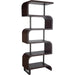 Bia Etagere by Uttermost. Made from mdf veneer mahogani with metal post in a modern style.