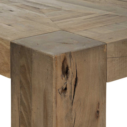 Aldan Reclaimed Dining Table by Uttermost in oak. Made from reclaimed oak, plywood in a transitional style.