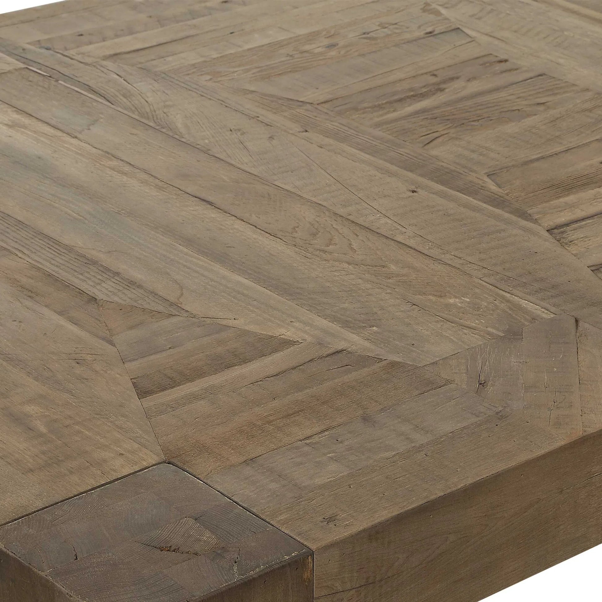 Aldan Reclaimed Dining Table by Uttermost in oak. Made from reclaimed oak, plywood in a transitional style.