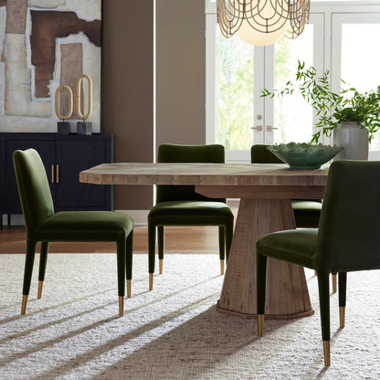 Caledon Reclaimed Dining Table by Uttermost in oak. Made from reclaimed oak, plywood in a transitional style.