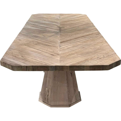 Caledon Reclaimed Dining Table by Uttermost in oak. Made from reclaimed oak, plywood in a transitional style.