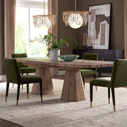 Caledon Reclaimed Dining Table by Uttermost in oak. Made from reclaimed oak, plywood in a transitional style.