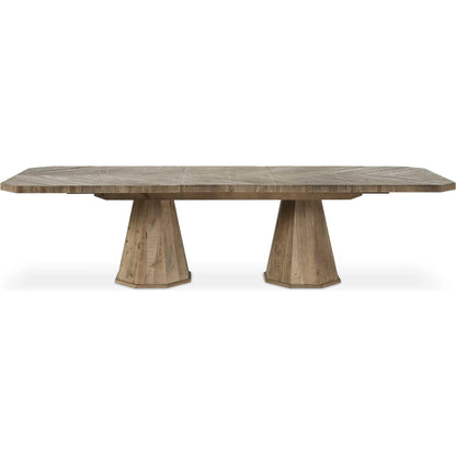 Caledon Reclaimed Dining Table by Uttermost in oak. Made from reclaimed oak, plywood in a transitional style.