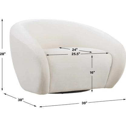 Desoto Swivel Chair by Uttermost. Made from plywood, fabric, foam in a unique style.
