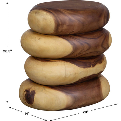 Carrillo Modern End Table by Uttermost in natural. Made from suar wood in a transitional style.