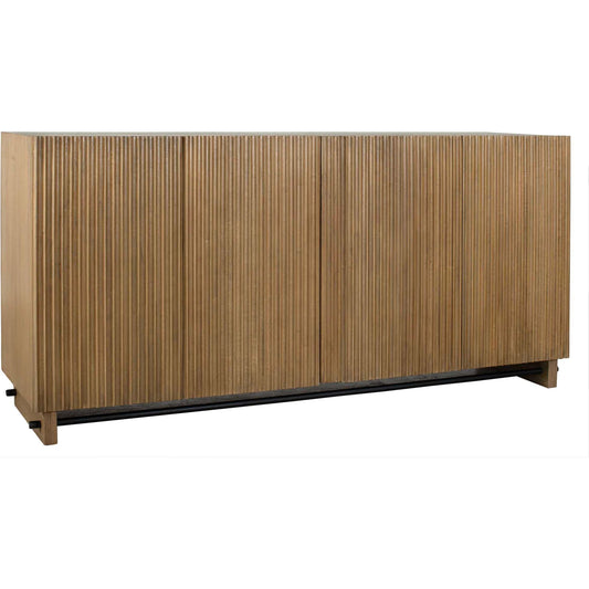 Kellem Natural 4 Door Cabinet by Uttermost in natural. Made from mindi wood, mdf mindi veneer in a unique style.