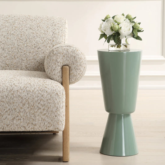 Sabetha High Gloss Drink Table by Uttermost in blue. Made from mdf in a unique style.
