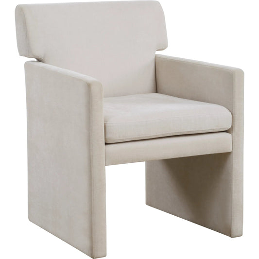 Colette Dining Chair by Uttermost in ivory. Made from plywood, hardwood, foam, fabric in a unique style.