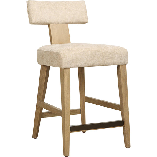 Elysian Counter Stool by Uttermost in dark. Made from oak solid, plywood, foam, fabric in a unique style.