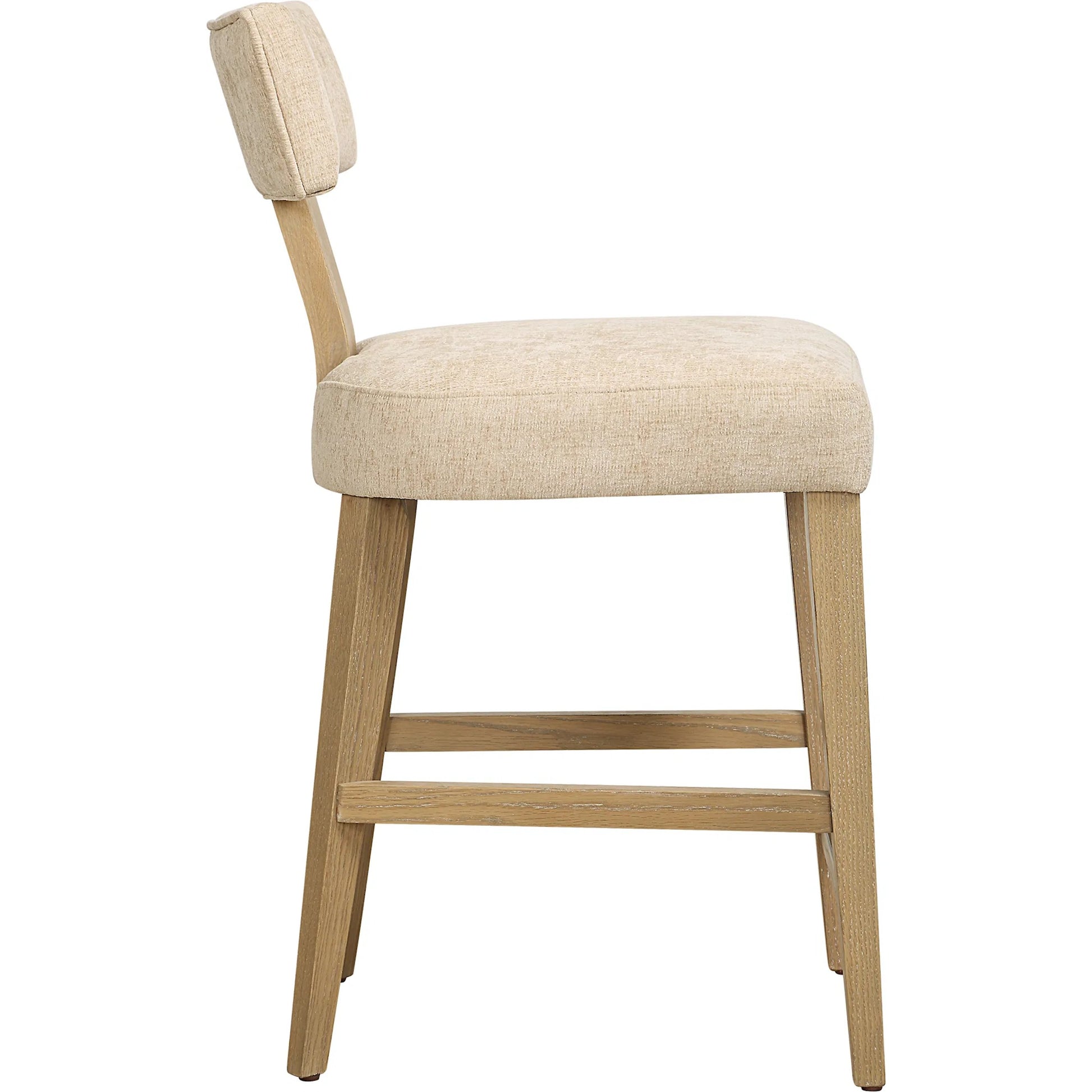 Elysian Counter Stool by Uttermost in dark. Made from oak solid, plywood, foam, fabric in a transitional style.