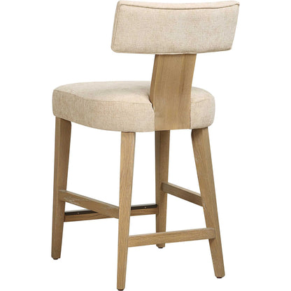 Elysian Counter Stool by Uttermost in dark. Made from oak solid, plywood, foam, fabric in a transitional style.