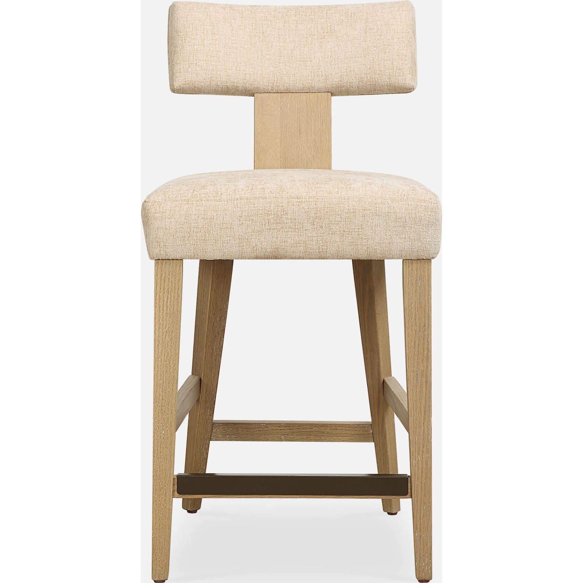 Elysian Counter Stool by Uttermost in dark. Made from oak solid, plywood, foam, fabric in a transitional style.