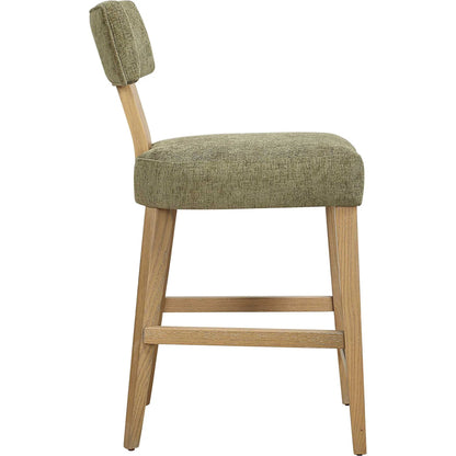 Elysian Counter Stool by Uttermost in dark. Made from oak solid, plywood, foam, fabric in a transitional style.
