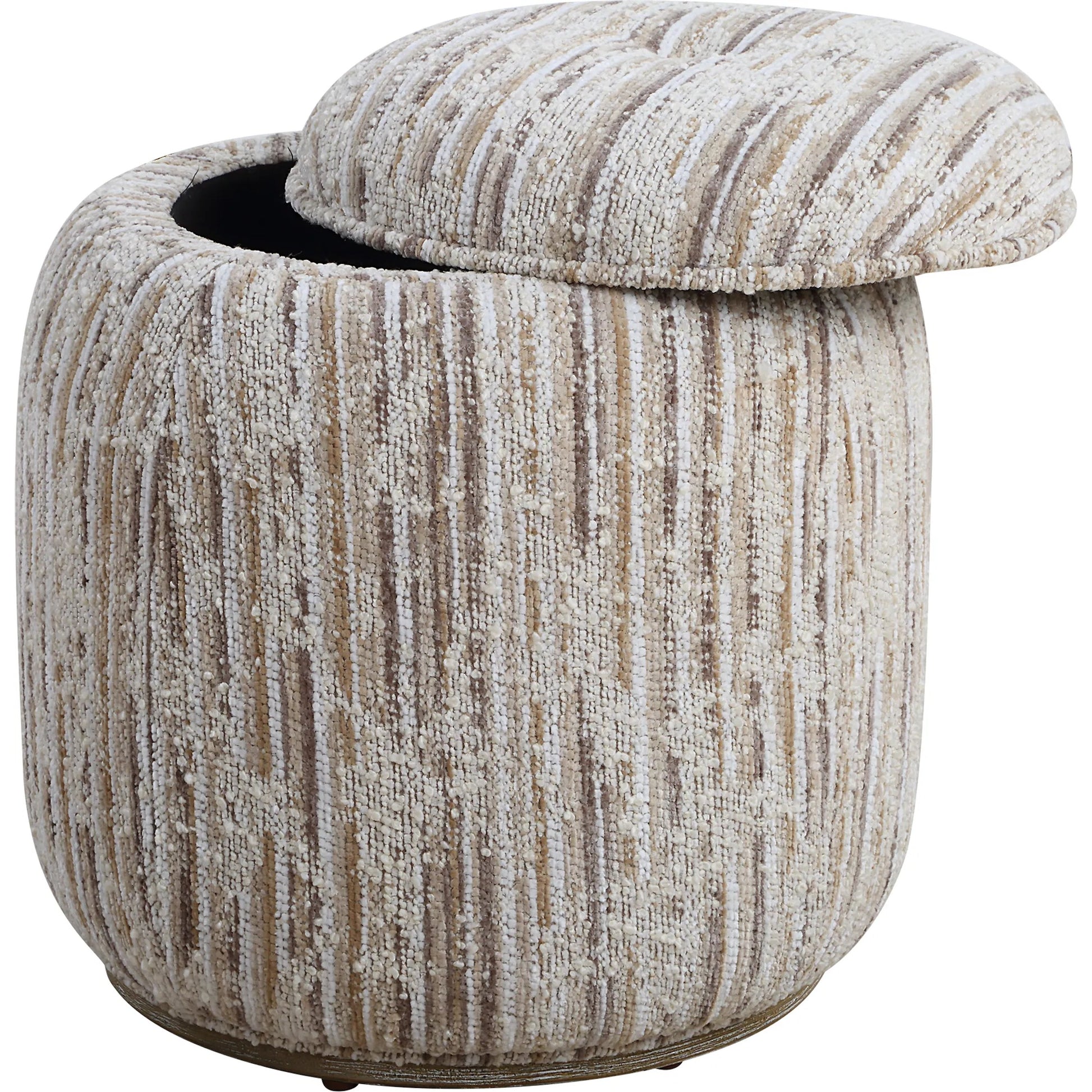 Dialogue Ottoman by Uttermost in brown. Made from plywood, hardwood, fabric, foam in a eclectic & global style.