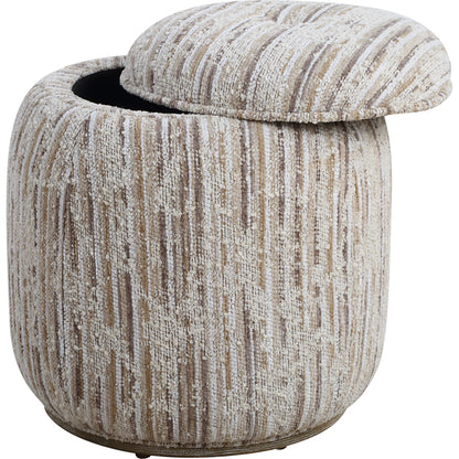 Dialogue Ottoman by Uttermost in brown. Made from plywood, hardwood, fabric, foam in a eclectic & global style.