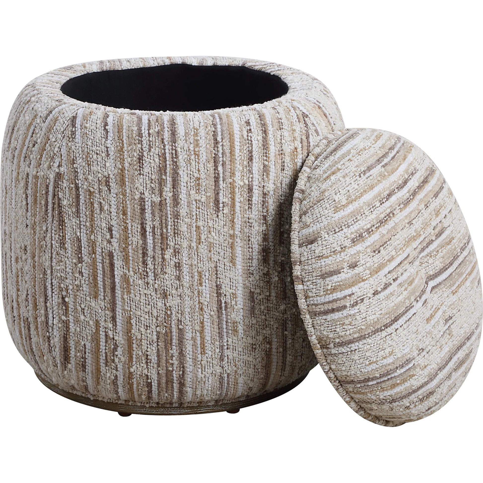 Dialogue Ottoman by Uttermost in brown. Made from plywood, hardwood, fabric, foam in a eclectic & global style.