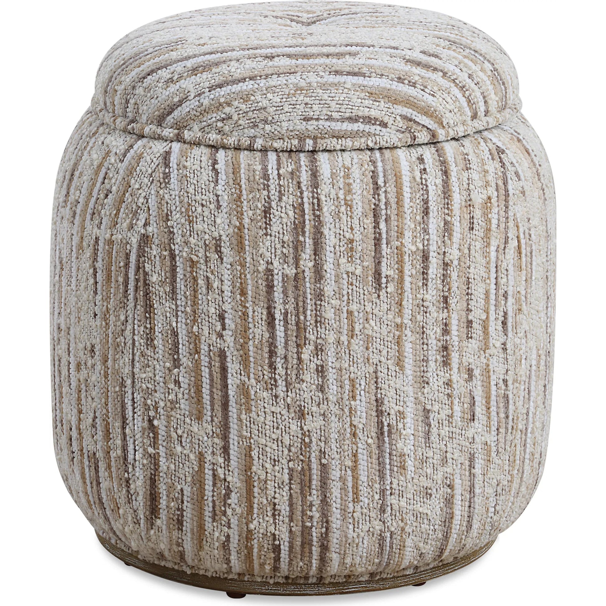 Dialogue Ottoman by Uttermost in brown. Made from plywood, hardwood, fabric, foam in a eclectic & global style.