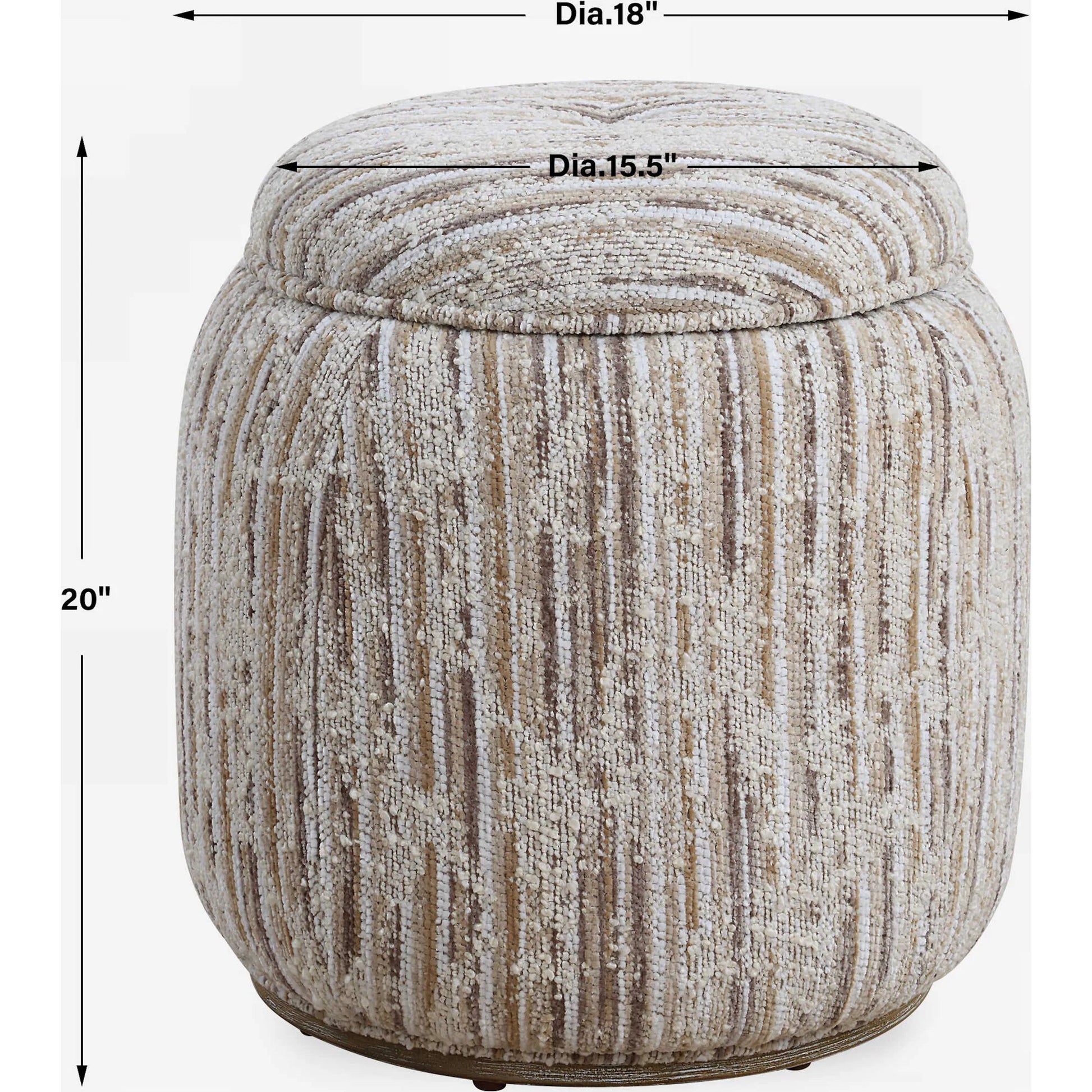 Dialogue Ottoman by Uttermost in brown. Made from plywood, hardwood, fabric, foam in a eclectic & global style.