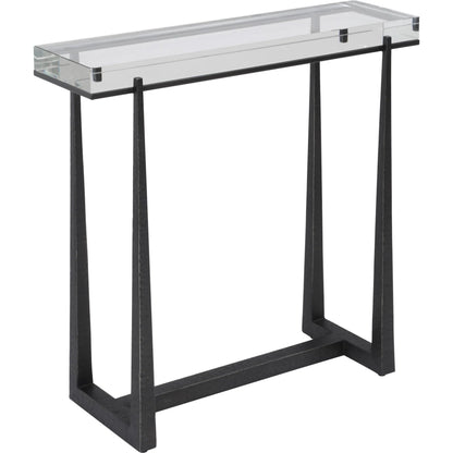 Midas Accent Table by Uttermost in dark bronze. Made from iron, crystal in a unique style.