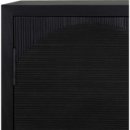 Beswick 2-Door Cabinet by Uttermost in black. Made from iron, mdf, fraxinus mandshurica, red oak bark, fir in a unique style.