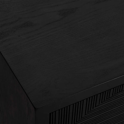 Beswick 2-Door Cabinet by Uttermost in black. Made from iron, mdf, fraxinus mandshurica, red oak bark, fir in a unique style.