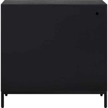 Beswick 2-Door Cabinet by Uttermost in black. Made from iron, mdf, fraxinus mandshurica, red oak bark, fir in a unique style.