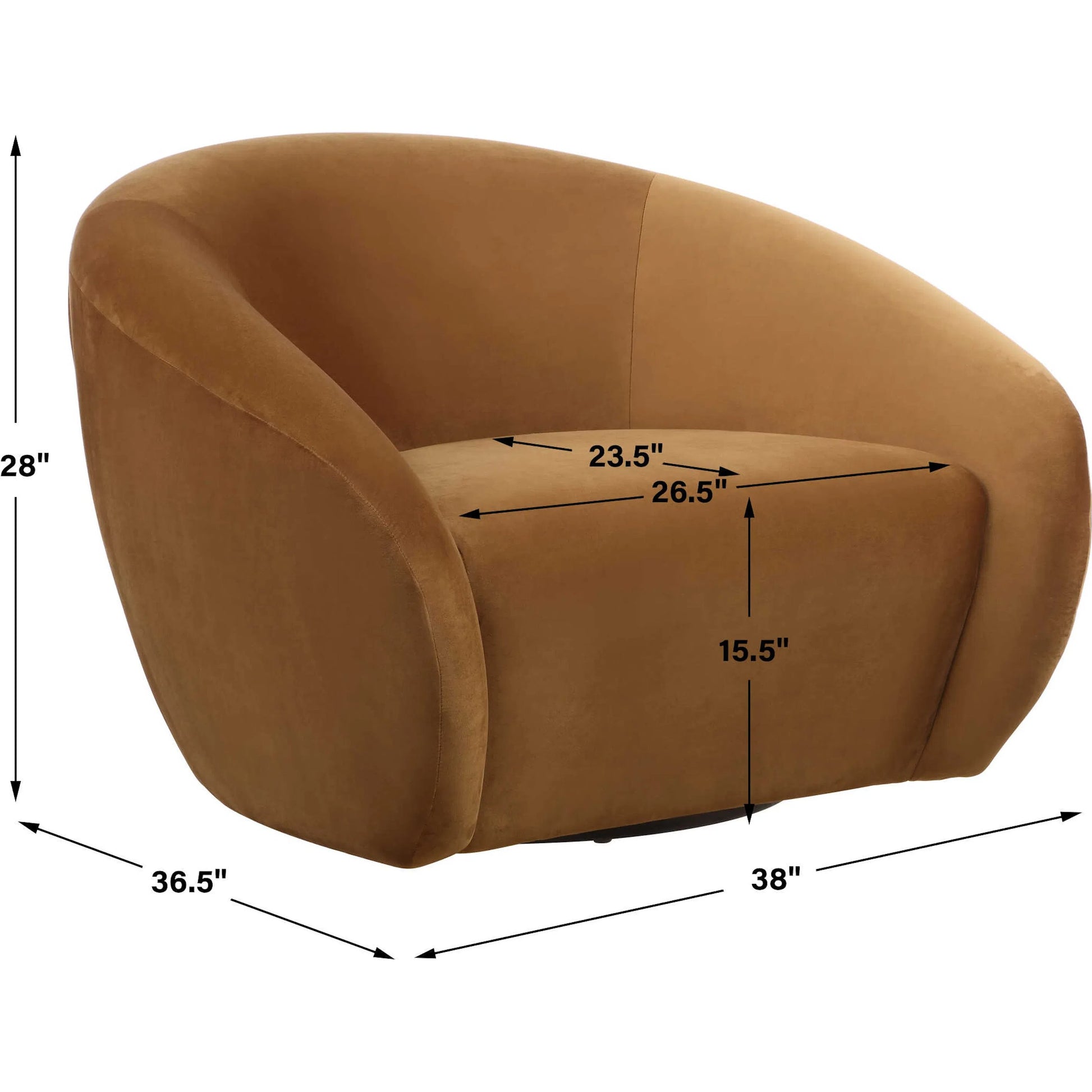 Desoto Swivel Chair by Uttermost. Made from plywood, fabric, foam in a unique style.