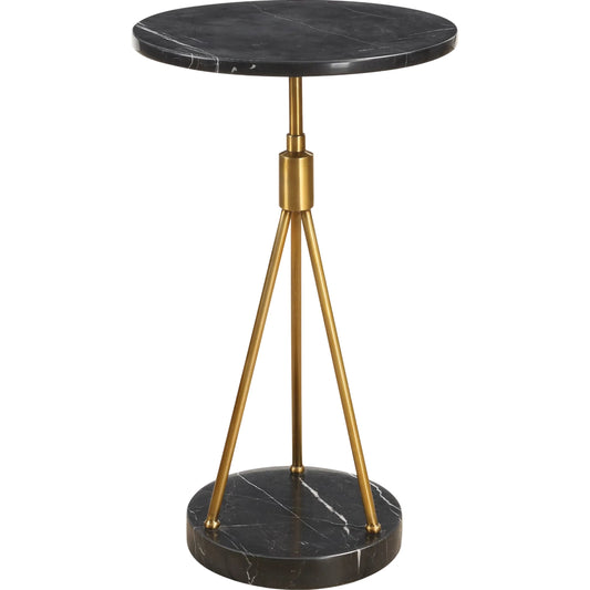 Rosston Accent Table by Uttermost in brass. Made from iron, marble in a unique style.
