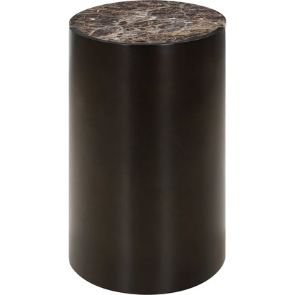 Welling Modern Side Table by Uttermost in black. Made from metal, marble in a unique style.