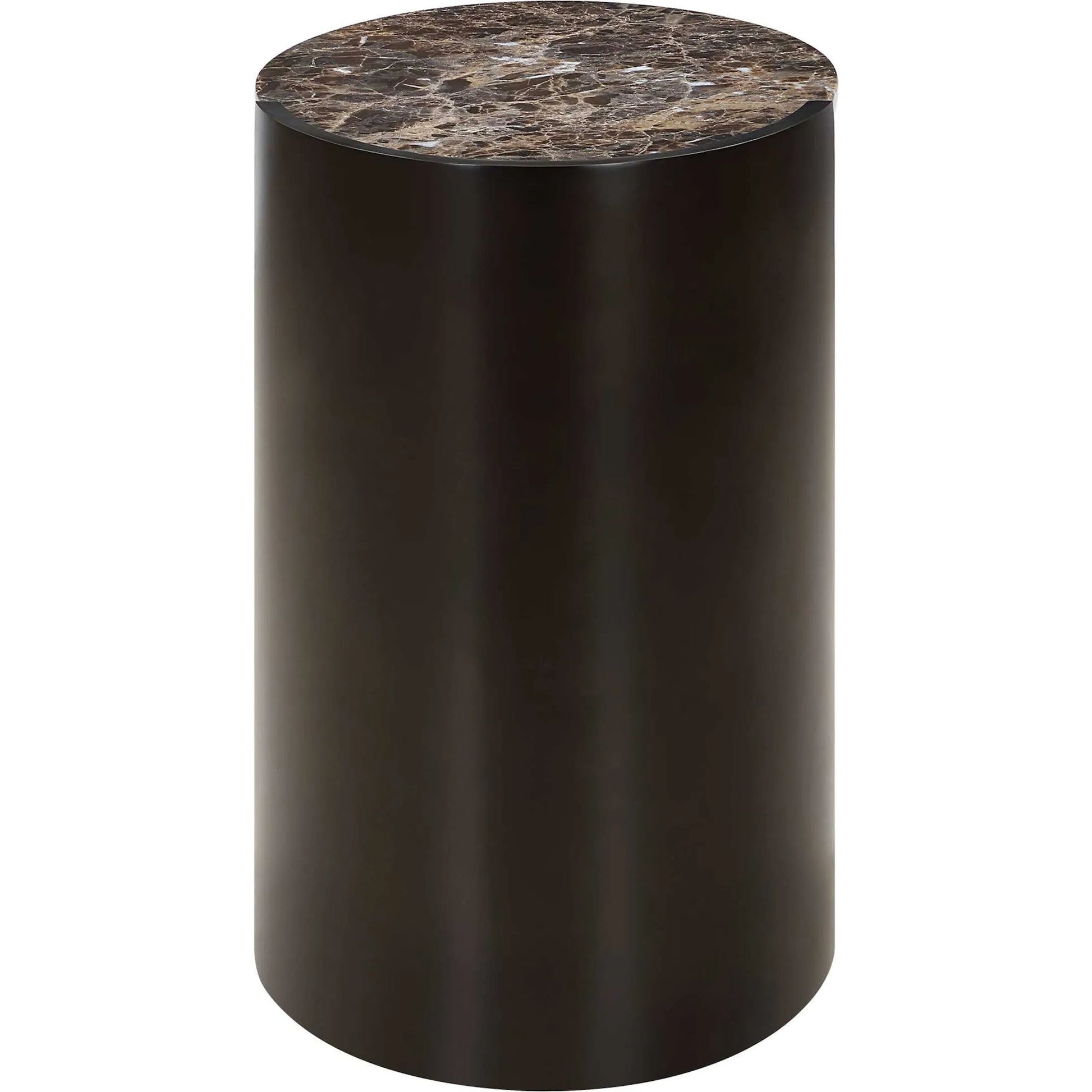 Welling Modern Side Table by Uttermost in black. Made from metal, marble in a unique style.